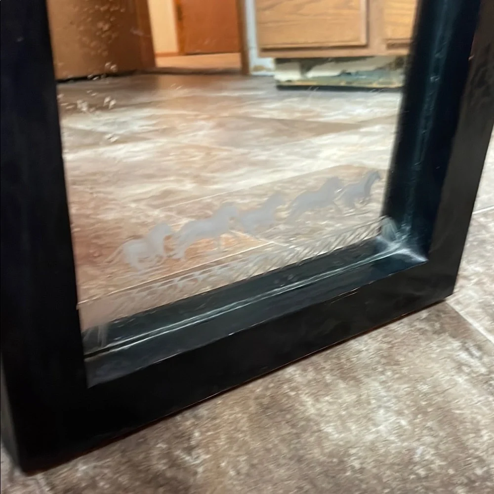 Sleek Black Wall Mirror